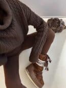 Sweter golf INKO - czekoladowy Sweter golf INKO - czekoladowy