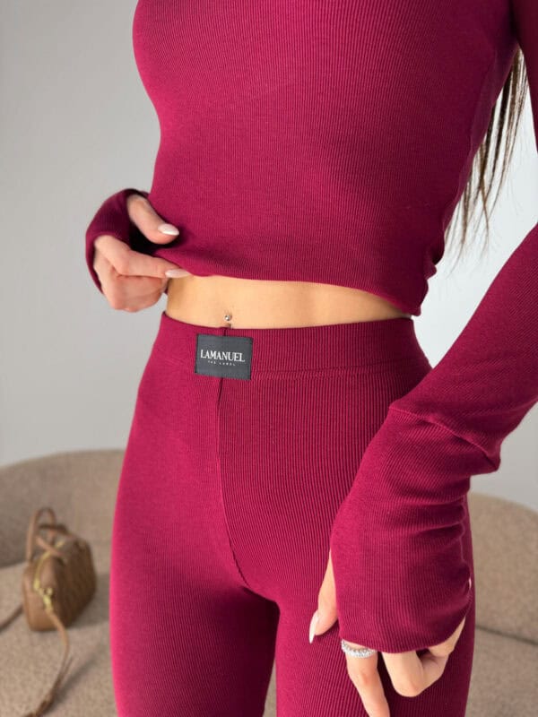 Legginsy FLOW bordo Legginsy FLOW bordo