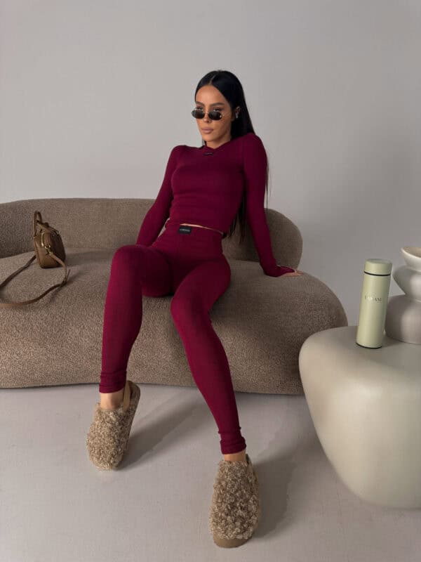 Legginsy FLOW bordo Legginsy FLOW bordo