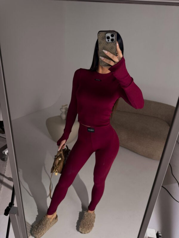 Legginsy FLOW bordo Legginsy FLOW bordo