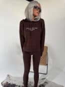 Sweter LOVE czekolada