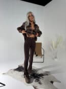 Spodnie NORTH czekolada