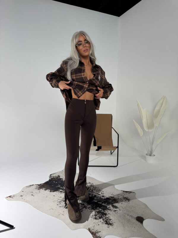 Spodnie NORTH czekolada