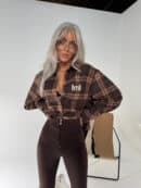 Spodnie NORTH czekolada