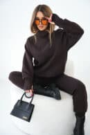 Bluza damska BG Say yes | gorzka czekolada