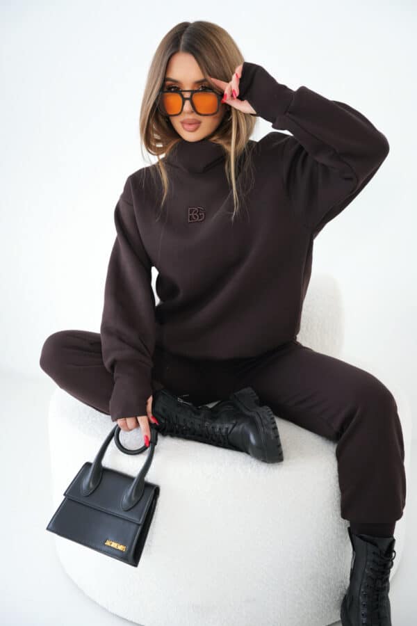 Bluza damska BG Say yes | gorzka czekolada