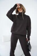 Bluza damska BG Say yes | gorzka czekolada