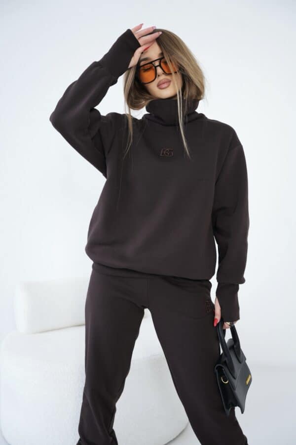 Bluza damska BG Say yes | gorzka czekolada