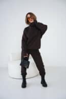 Bluza damska BG Say yes | gorzka czekolada