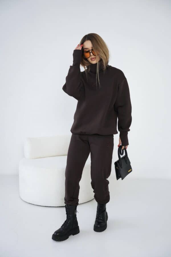 Bluza damska BG Say yes | gorzka czekolada