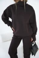 Bluza damska BG Say yes | gorzka czekolada