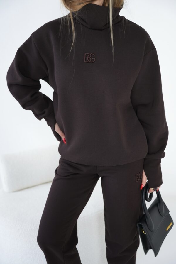 Bluza damska BG Say yes | gorzka czekolada