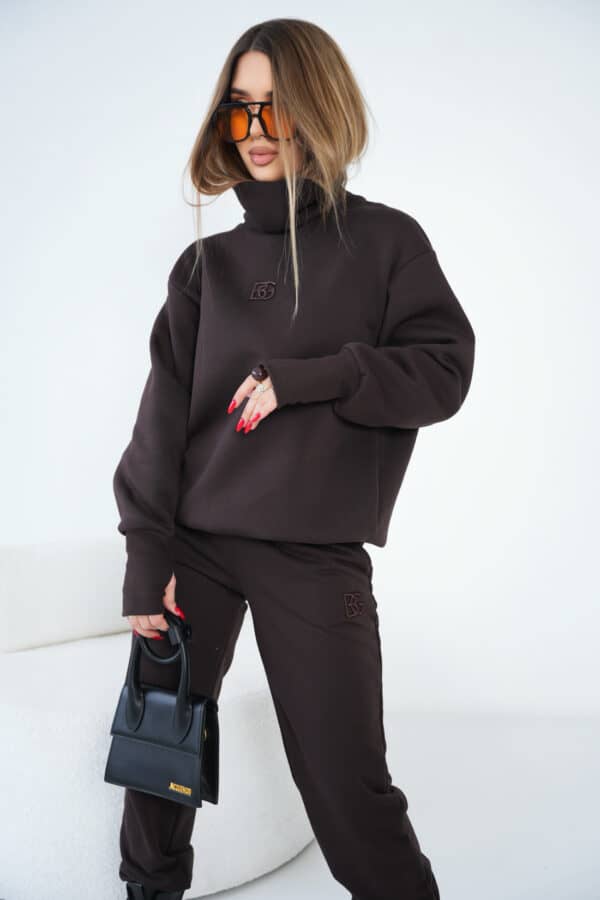 Bluza damska BG Say yes | gorzka czekolada