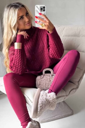 Sweter golf INKO - bordowy