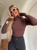 Bluzka SKIN gładka – czekoladowy Bluzka SKIN gładka – czekoladowy