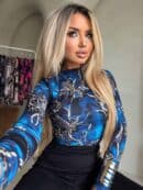 Bluzka SKIN CHAOS – niebieski Bluzka SKIN CHAOS – niebieski