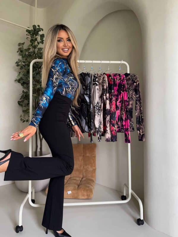 Bluzka SKIN CHAOS – niebieski Bluzka SKIN CHAOS – niebieski