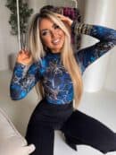 Bluzka SKIN CHAOS – niebieski Bluzka SKIN CHAOS – niebieski