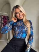 Bluzka SKIN CHAOS – niebieski Bluzka SKIN CHAOS – niebieski