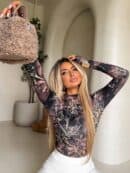 Bluzka SKIN CHAOS – czekoladowa Bluzka SKIN CHAOS – czekoladowa