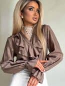 Bluzka ZARRA - mokka Bluzka ZARRA - mokka