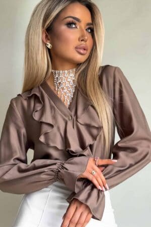 Bluzka ZARRA - mokka