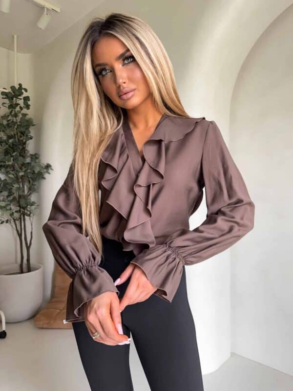 Bluzka ZARRA - czekoladowa Bluzka ZARRA - czekoladowa