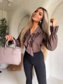 Bluzka ZARRA - czekoladowa Bluzka ZARRA - czekoladowa