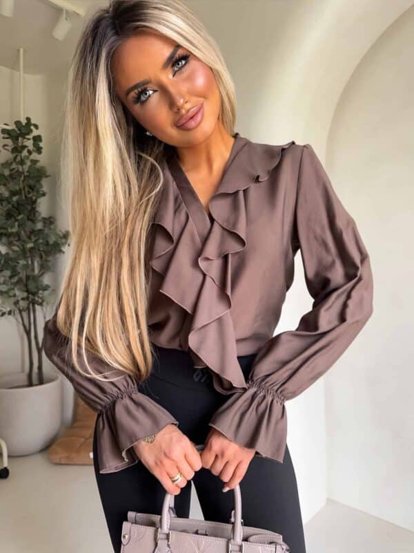 Bluzka ZARRA - czekoladowa Bluzka ZARRA - czekoladowa