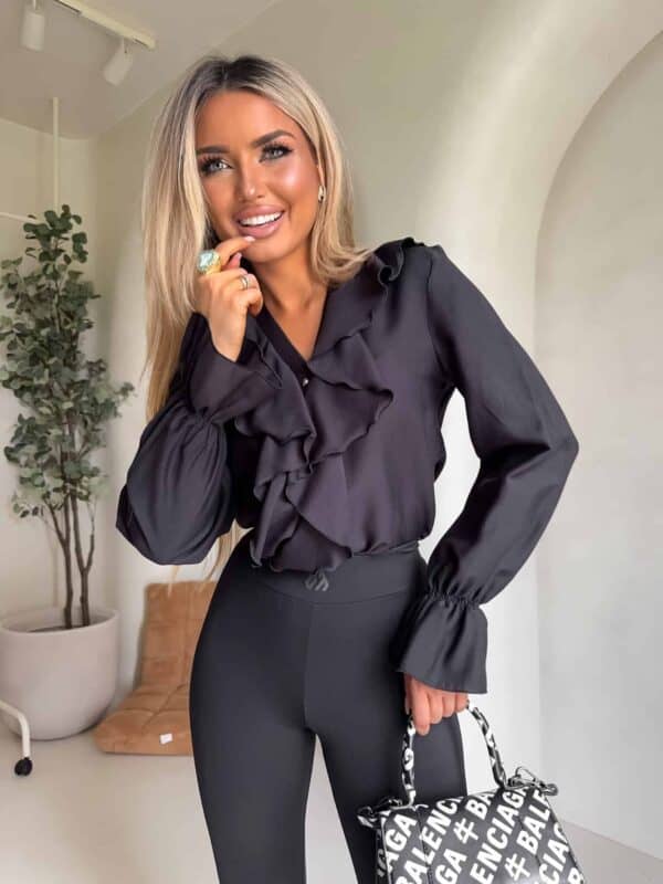 Bluzka ZARRA - czarna Bluzka ZARRA - czarna