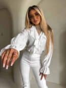 Bluzka ZARRA - ecru Bluzka ZARRA - ecru