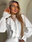 Bluzka ZARRA - ecru Bluzka ZARRA - ecru