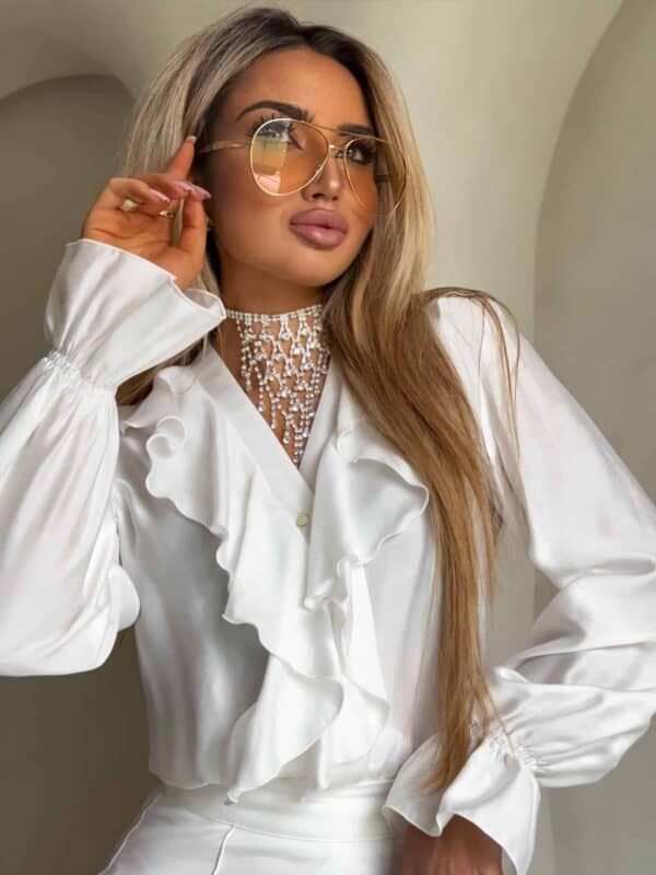 Bluzka ZARRA - ecru Bluzka ZARRA - ecru