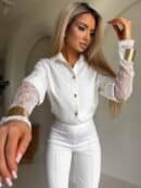 Koszula rękaw KORONKA - ecru Koszula rękaw KORONKA - ecru