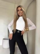 Bluzka SKIN IV transparent gładka - ecru Bluzka SKIN IV transparent gładka - ecru