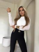 Bluzka SKIN IV transparent gładka - ecru Bluzka SKIN IV transparent gładka - ecru