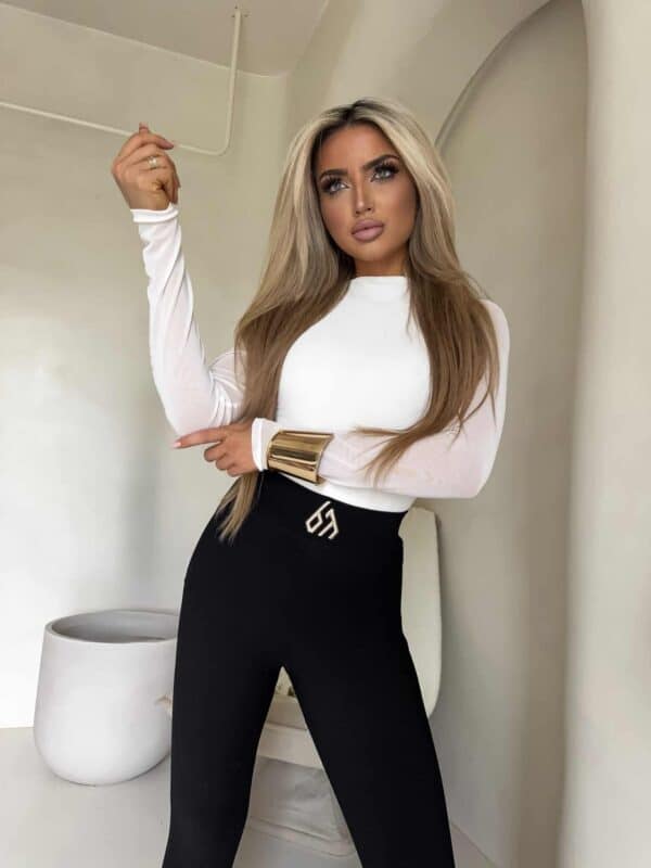 Bluzka SKIN IV transparent gładka - ecru Bluzka SKIN IV transparent gładka - ecru