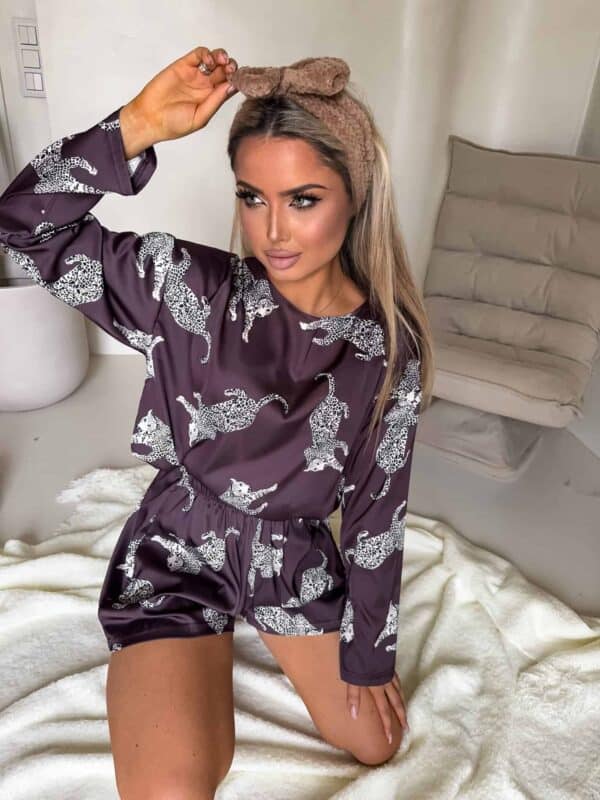 Piżamka LAMPART - czekoladowa Piżamka LAMPART - czekoladowa