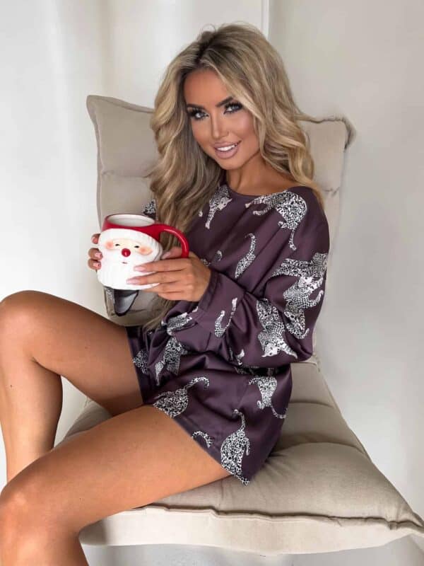 Piżamka LAMPART - czekoladowa Piżamka LAMPART - czekoladowa