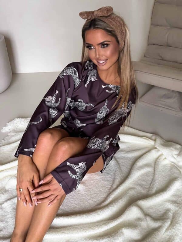 Piżamka LAMPART - czekoladowa Piżamka LAMPART - czekoladowa