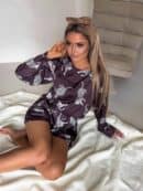 Piżamka LAMPART - czekoladowa Piżamka LAMPART - czekoladowa