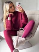 Sweter golf INKO - bordowy