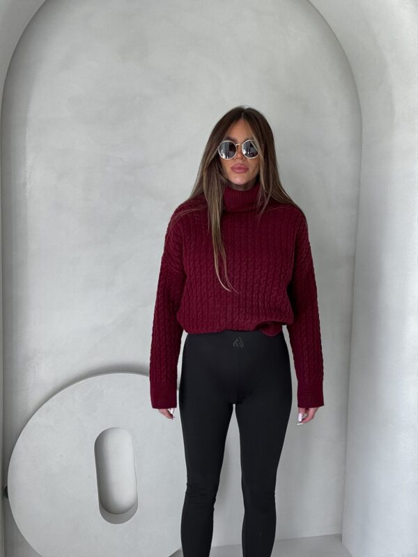 Sweter golf INKO - bordowy