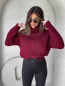 Sweter golf INKO - bordowy