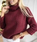 Sweter golf INKO - bordowy