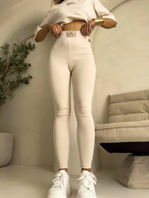 Legginsy COTTON - waniliowe Legginsy COTTON - waniliowe