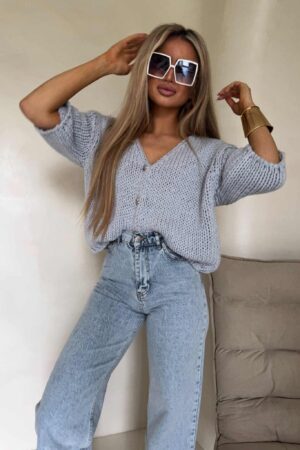 Kardigan ROYAL - chłodny błękit