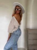 Kardigan ROYAL - chłodny beż