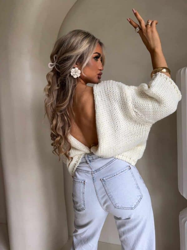 Kardigan ROYAL - ecru