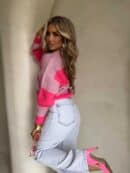 Sweter LEGEND pasy – jasny roż-koral Sweter LEGEND pasy – jasny roż-koral